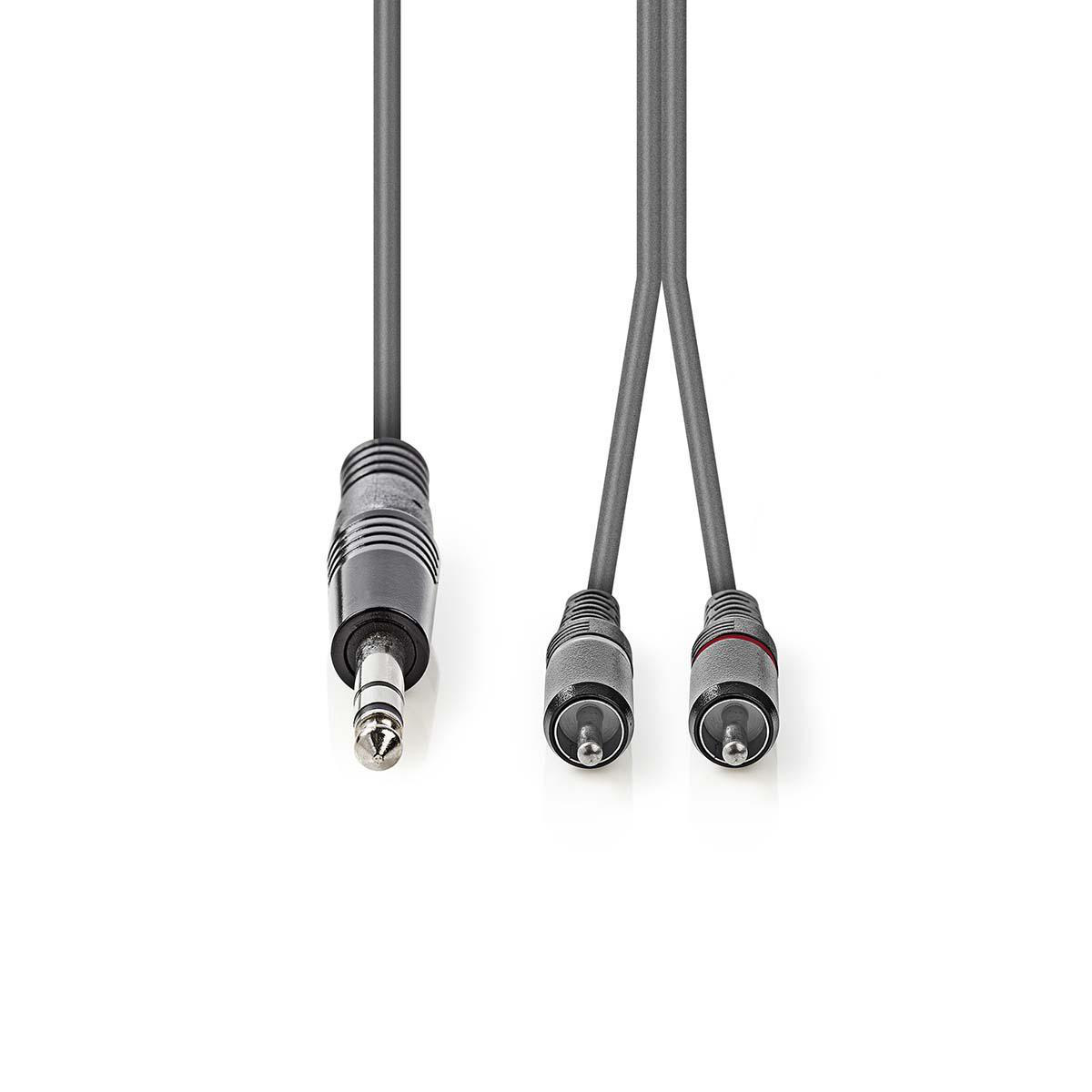 Nedis 6,35mm Jack - Tulp stereo audio kabel - 1,5 meter - Afbeelding 2