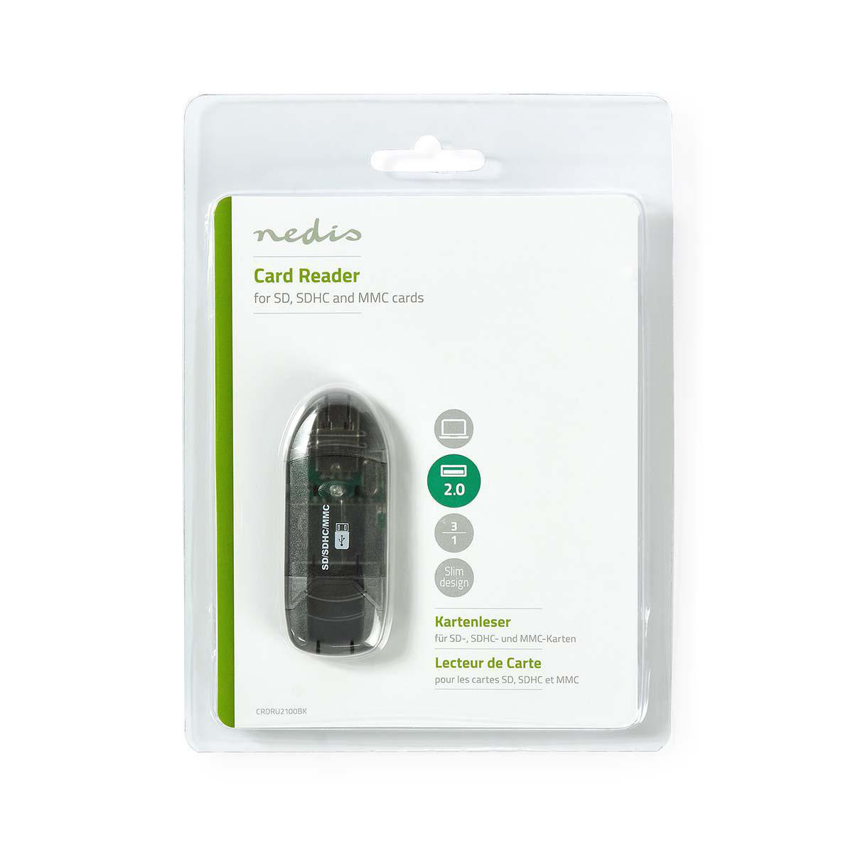 Nedis USB Cardreader met USB-A connector en 1 kaartsleuf - voor SD/MMC - USB2.0 - Afbeelding 5
