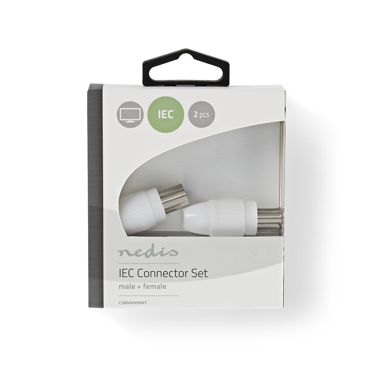 Nedis Coax IEC schroef connectoren set - plastic / recht - Afbeelding 5