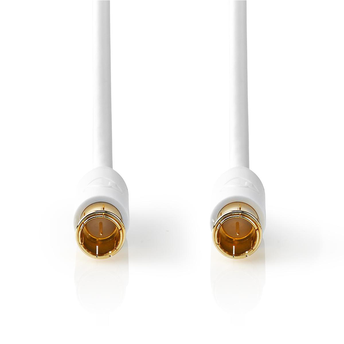 Nedis F-quick (m) - F-quick (m) coaxkabel - rechte connectoren / wit - 3 meter - Afbeelding 2