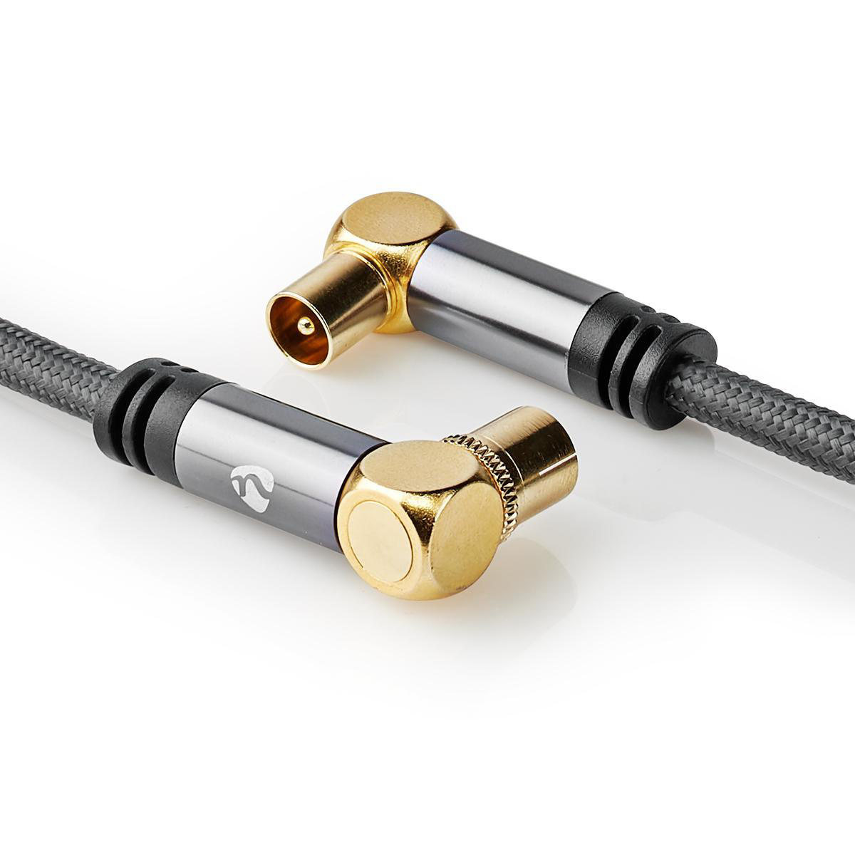 Nedis Premium 4G/LTE proof 4K Ultra HD IEC (m) - IEC (v) coaxkabel - haakse connectoren / zwart - 2 meter - Afbeelding 5