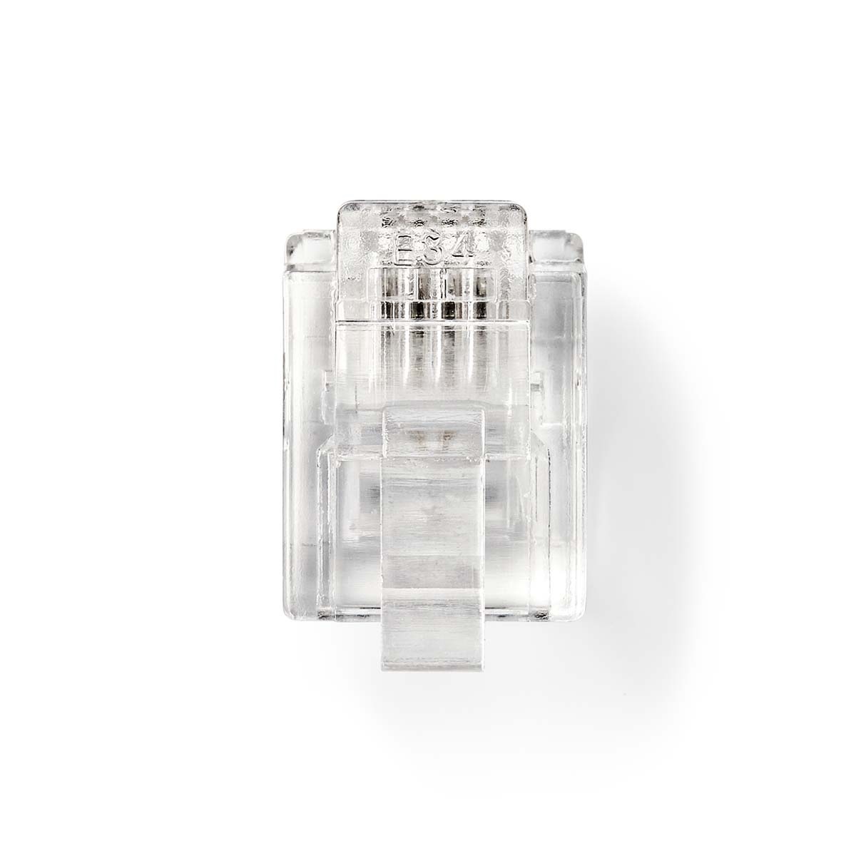 Nedis RJ11 krimp connectoren (6P4C) voor platte telefoonkabel - 10 stuks / transparant - Afbeelding 2
