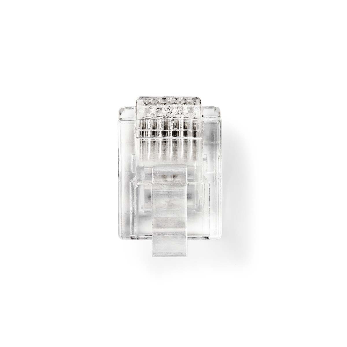Nedis RJ12 krimp connectoren (6P6C) voor platte telefoonkabel - 10 stuks / transparant - Afbeelding 2