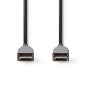 Nedis DisplayPort Active Optical Cable (AOC) - versie 1.4 (5K/8K 60Hz) / zwart - 50 meter