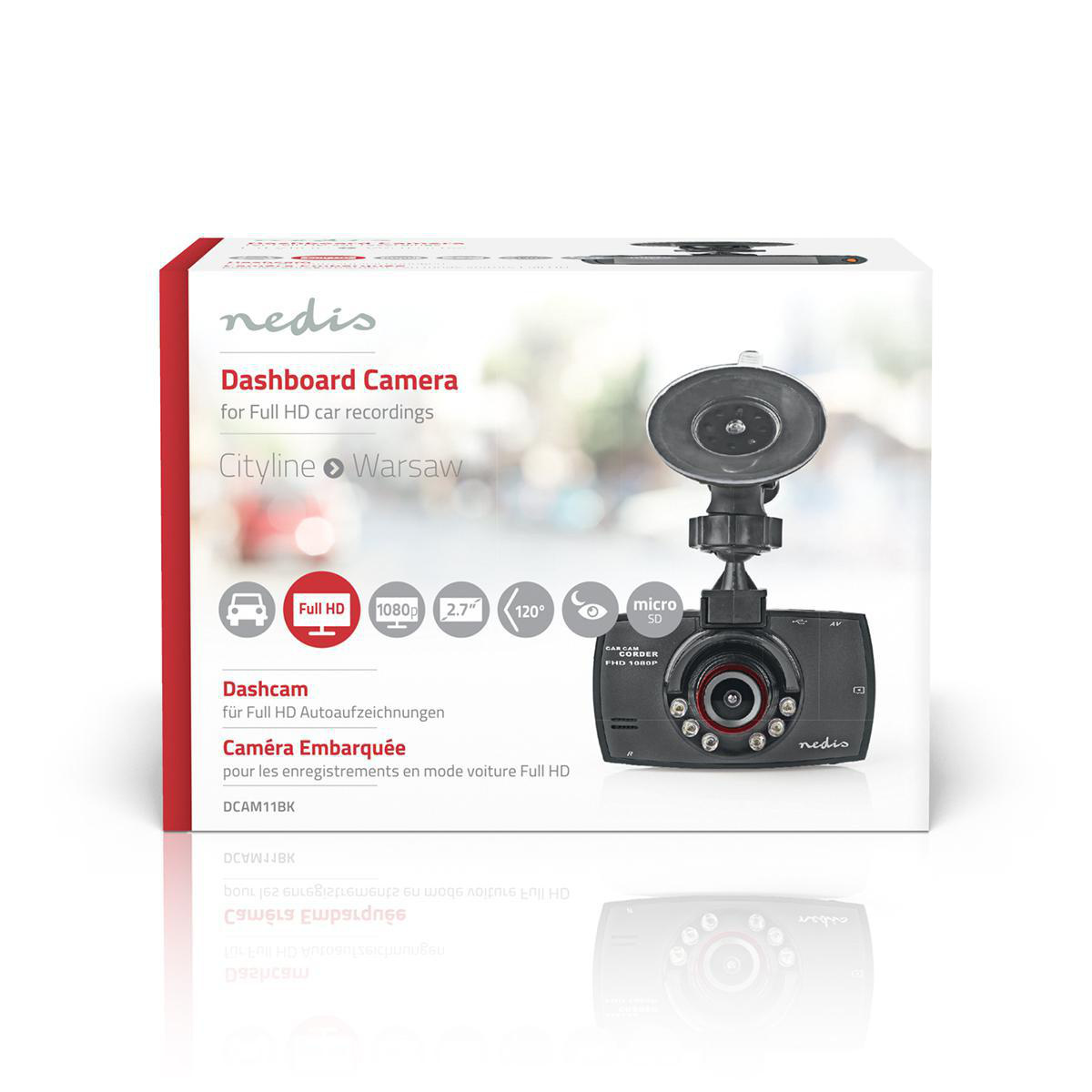Dash Cam | 1080p@30fps | 12.0 MPixel | 2.7 " | LCD | Parkeer sensor | Bewegingsdetectie | Donkergrijs - Afbeelding 8