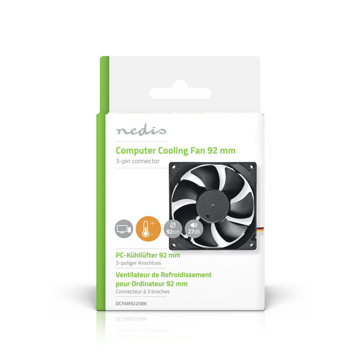 DC Ventilator | DC | Grootte ventilator: 92 mm | 3-Pin | 26.7 dBA | Zwart - Afbeelding 5