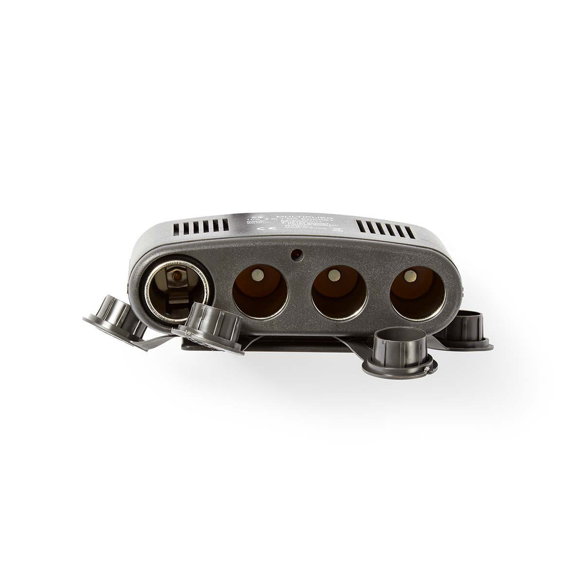 Nedis sigarettenaanstekerplug splitter met 4x 12V en 1x USB-A poort / zwart - 1 meter - Afbeelding 2