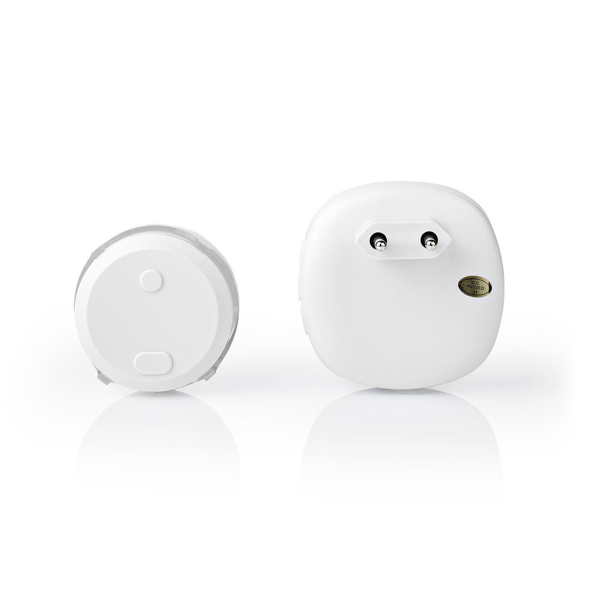 Nedis draadloze deurbelset met instelbaar volume - geluid - 1 ontvanger - netvoeding / wit - Afbeelding 6