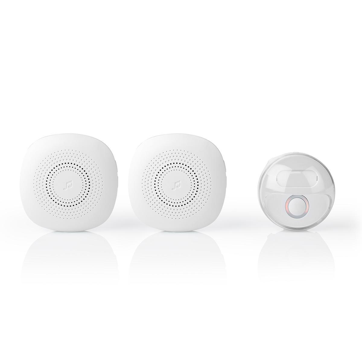 Nedis draadloze deurbelset met instelbaar volume - geluid - 2 ontvangers - netvoeding / wit - Afbeelding 4