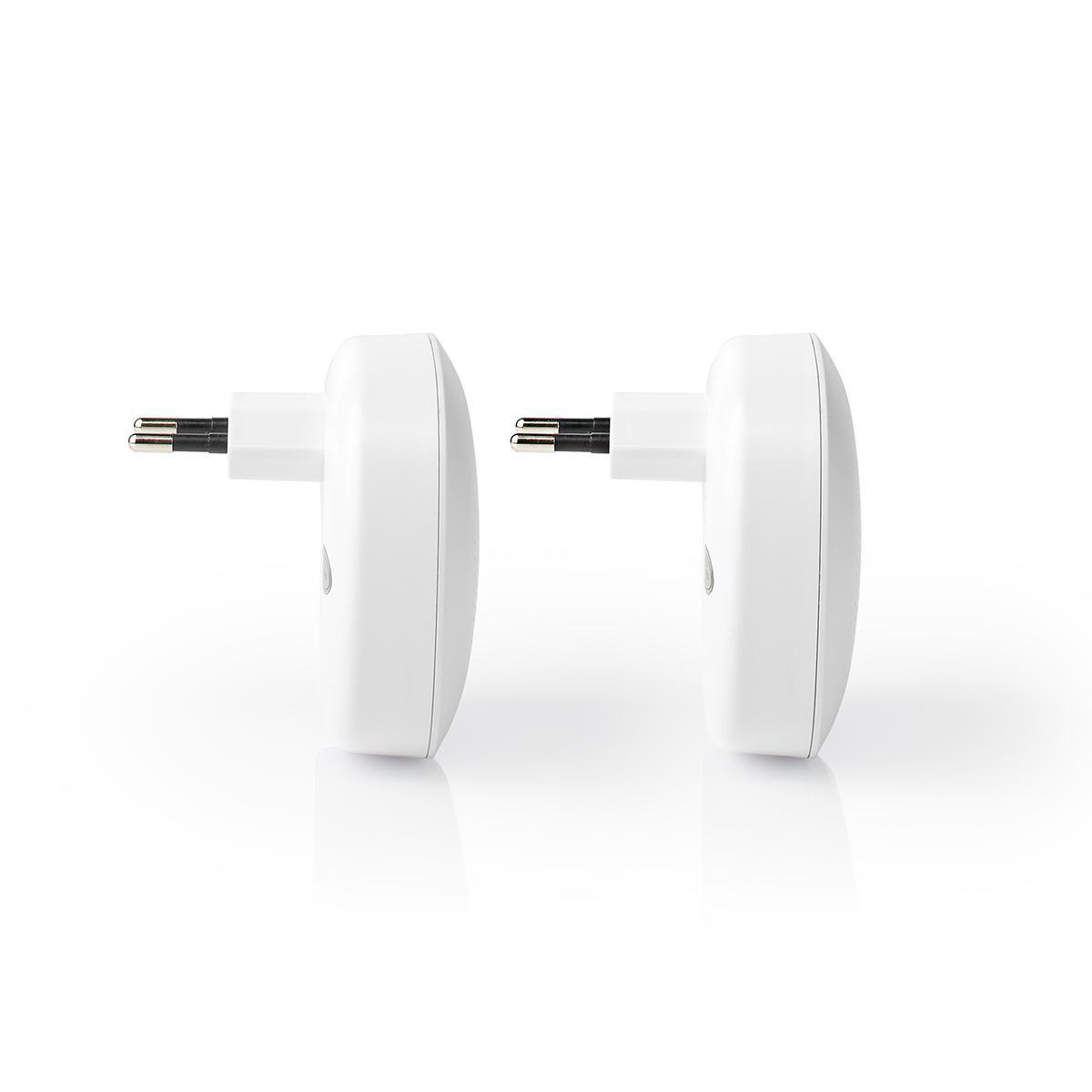 Nedis draadloze deurbelset met instelbaar volume - geluid - 2 ontvangers - netvoeding / wit - Afbeelding 7