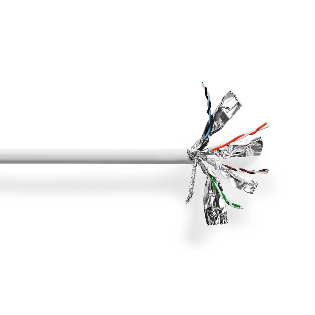 Nedis S/FTP CAT6 Gigabit netwerkkabel met vaste aders - AWG24 / LSZH / grijs - 100 meter