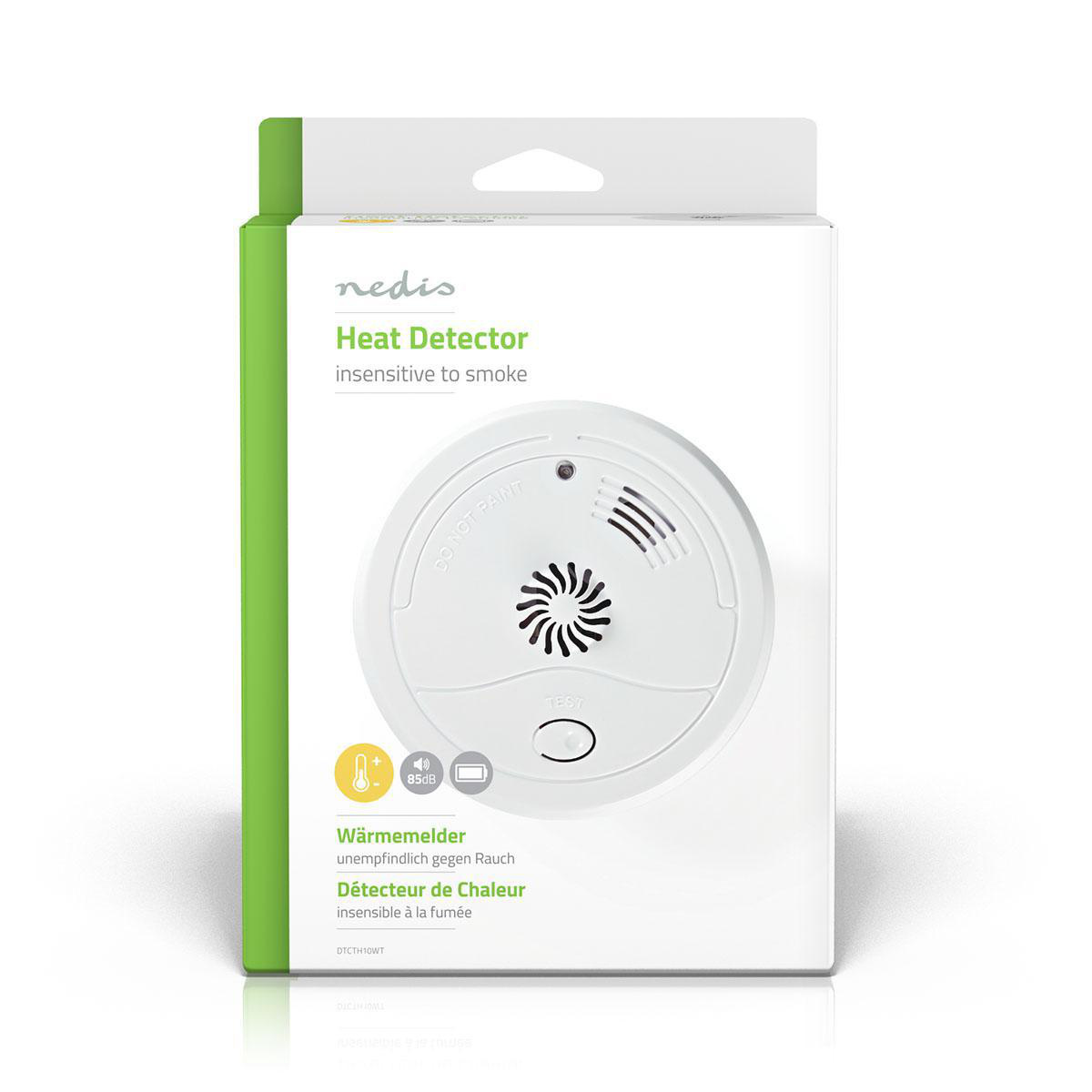 Hittemelder | Batterij Gevoed | Batterijlevensduur tot: 1 Jaar | Met testknop | 85 dB | ABS | Wit - Afbeelding 4