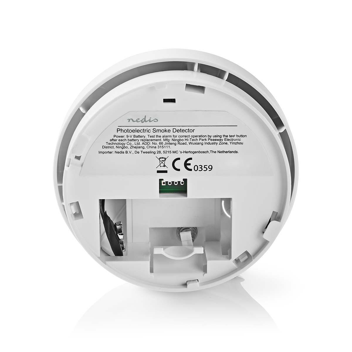 Rookmelder | Batterij Gevoed | Batterijlevensduur tot: 1 Jaar | EN 14604 | Met testknop | 85 dB | ABS | Wit - Afbeelding 2