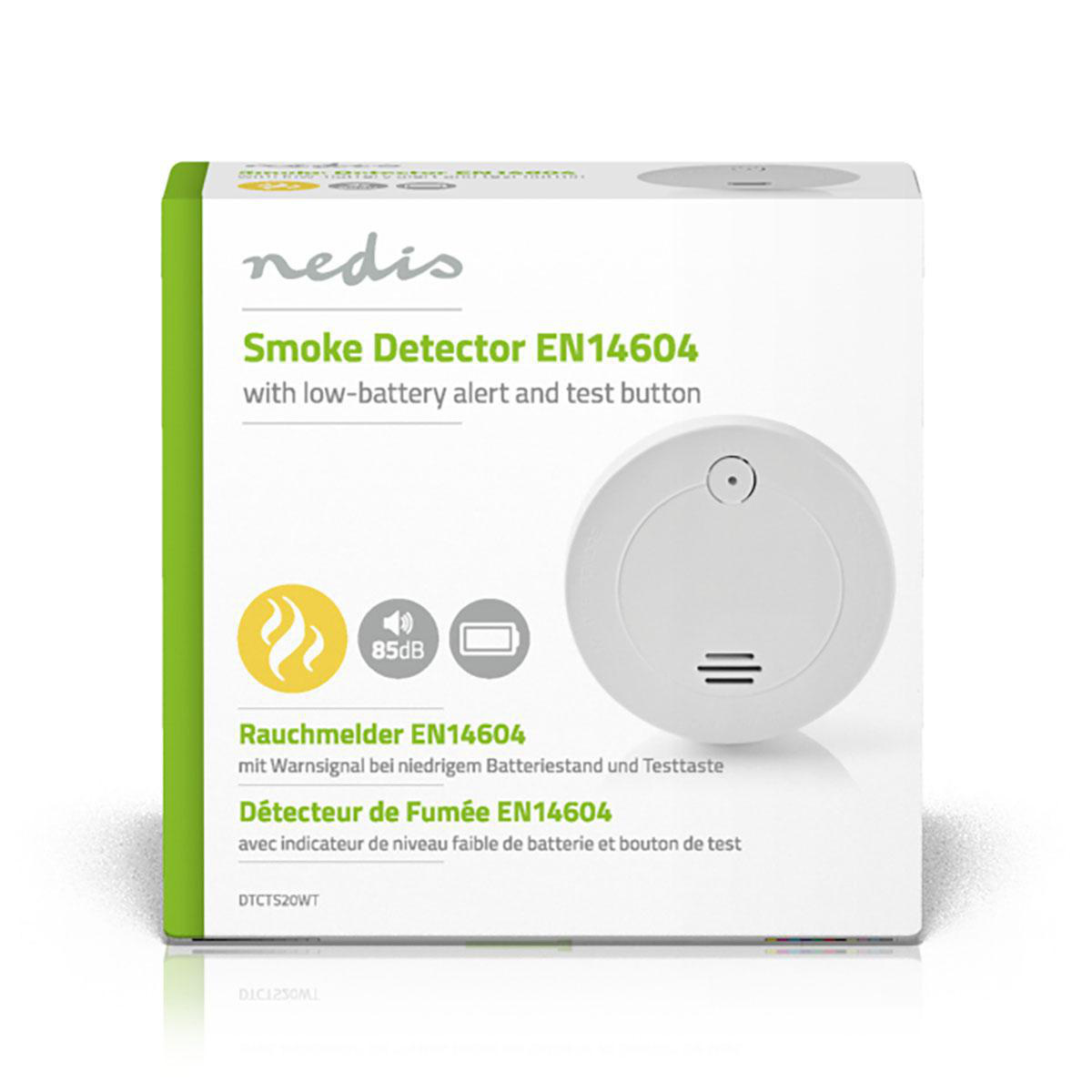 Rookmelder | Batterij Gevoed | Batterijlevensduur tot: 1 Jaar | EN 14604 | Met testknop | 85 dB | ABS | Wit - Afbeelding 6