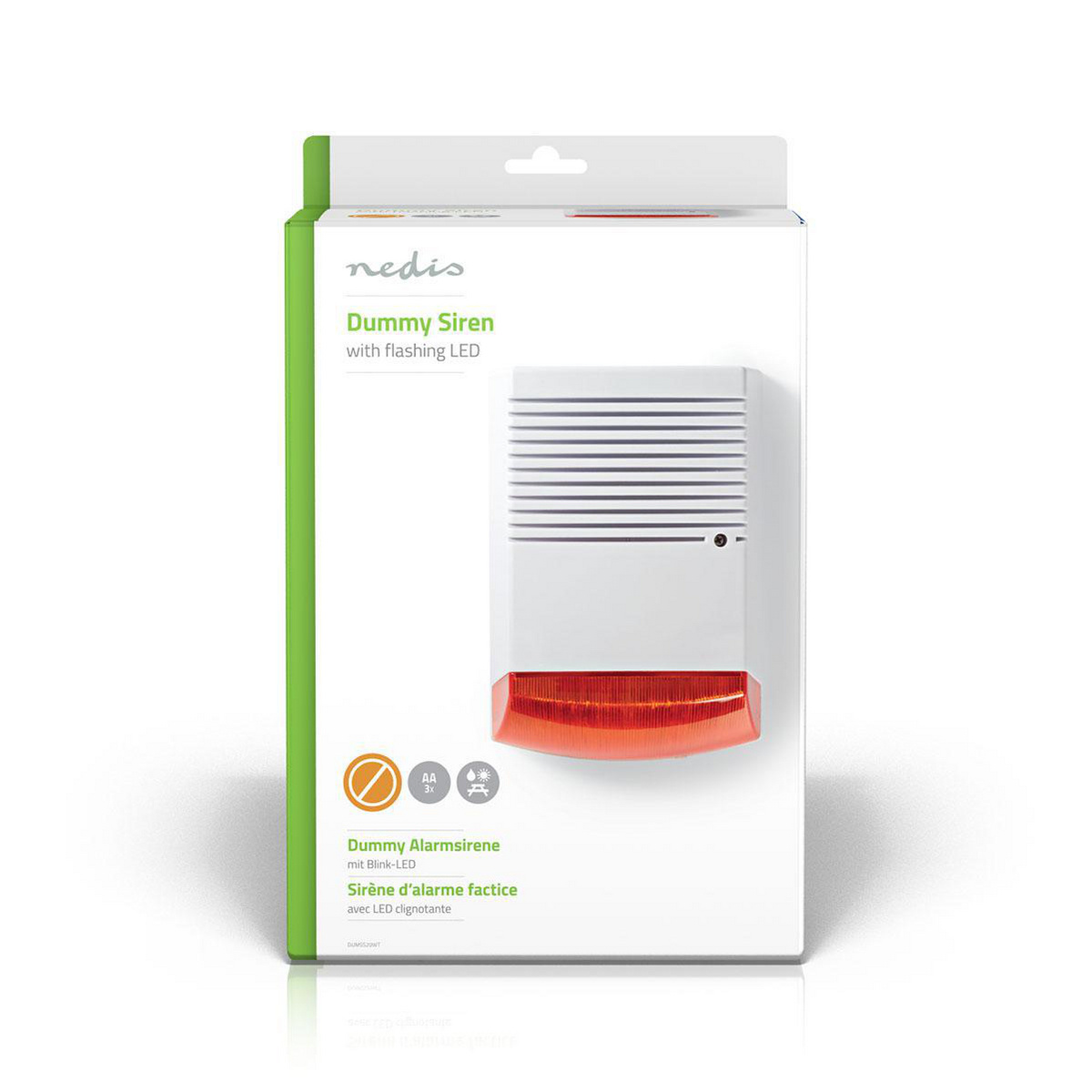 Dummy Beveiligingsalarm | IP44 | Batterij Gevoed | Buiten | Oranje / Wit - Afbeelding 3