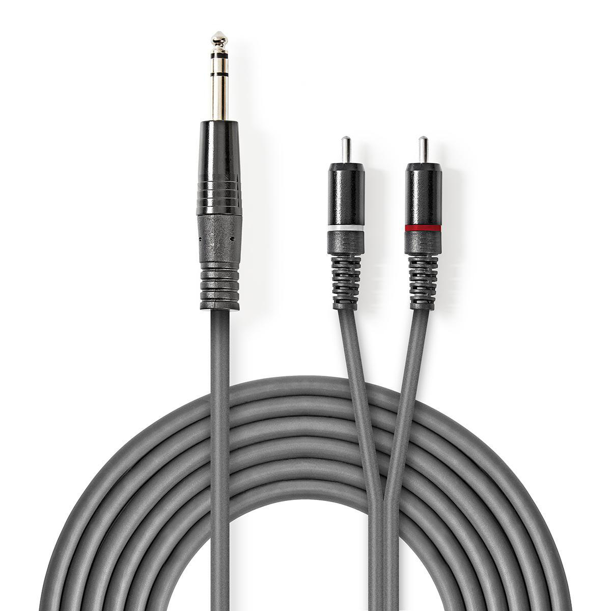 Nedis 6,35mm Jack - Tulp stereo audio kabel - 1,5 meter