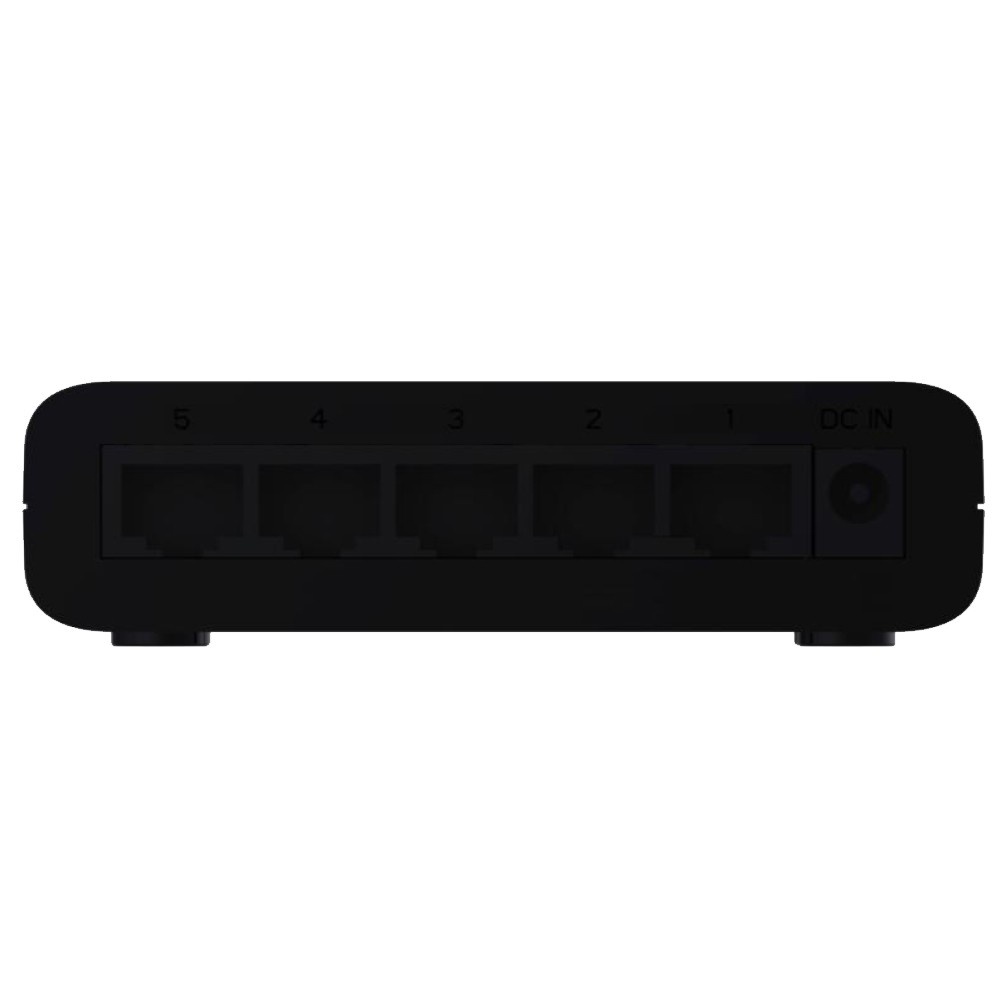 5-poorts 10/100 Mbit Fast Ethernet-desktopswitch - Afbeelding 2