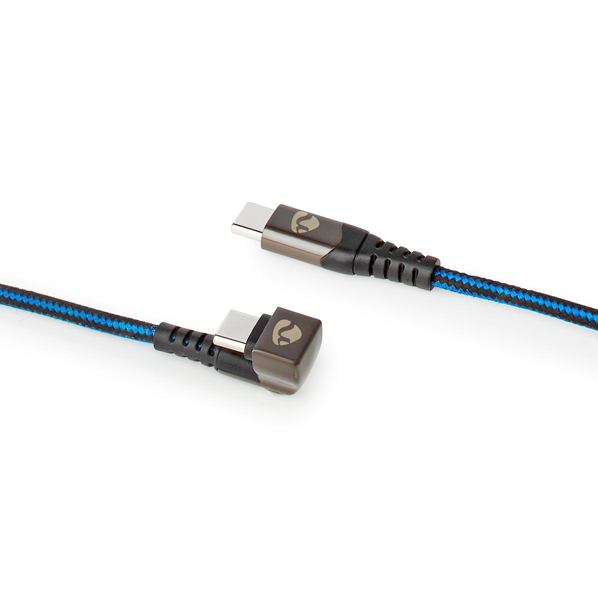 Nedis Gaming USB-C 180° haaks naar USB-C kabel - USB2.0 - tot 20V/3A / blauw - 2 meter - Afbeelding 4