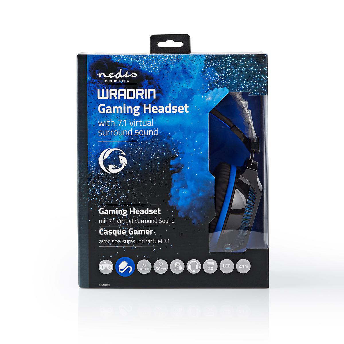 Gaming Headset | Over-Ear | Surround | USB Type-A | Buigbare en Inschuifbare Microfoon | 2.10 m | Normale Verlichting - Afbeelding 9