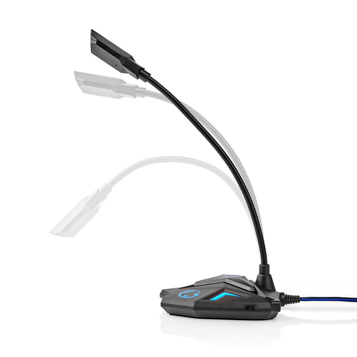 Nedis Gaming desk microfoon - USB / zwart/blauw - Afbeelding 3
