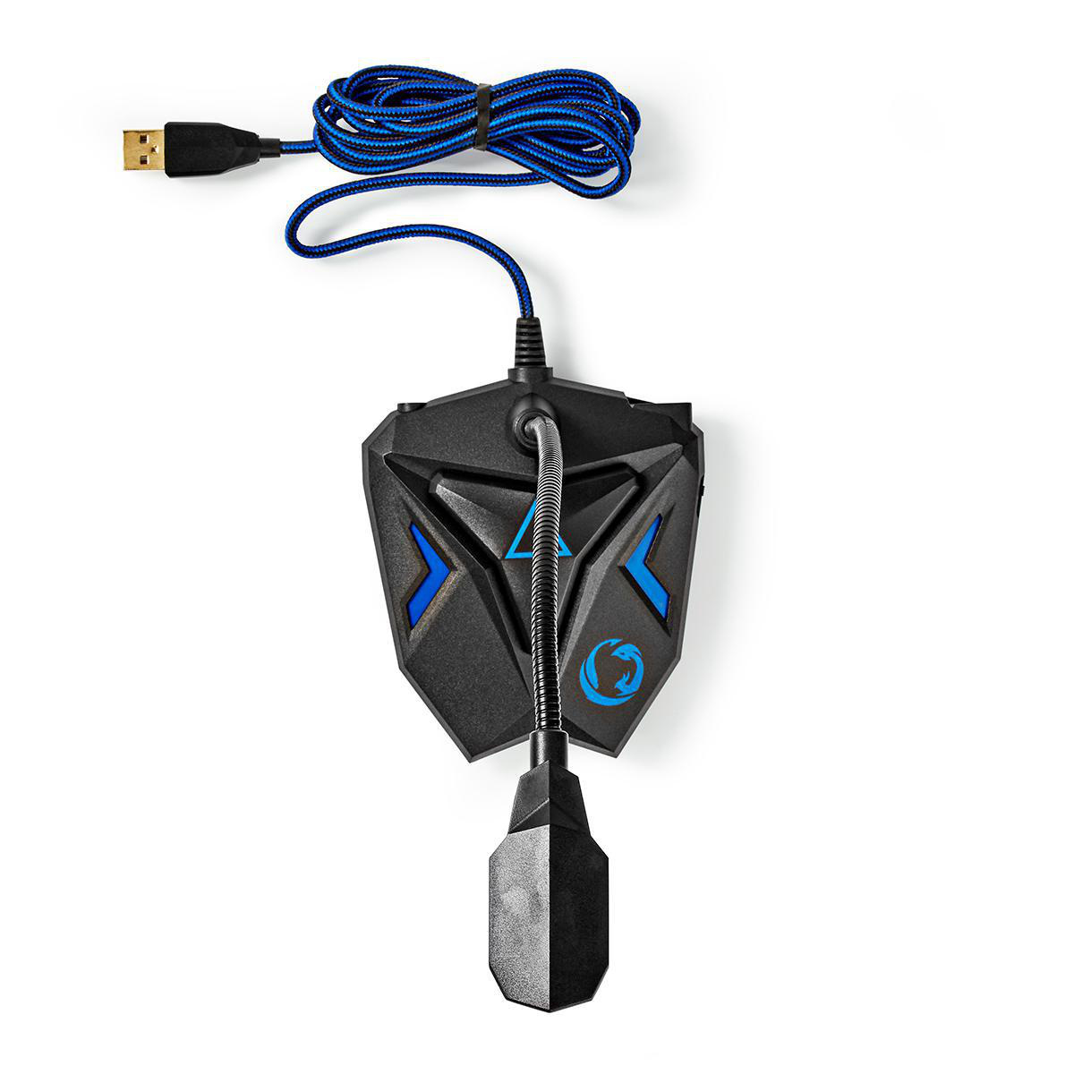 Nedis Gaming desk microfoon - USB / zwart/blauw - Afbeelding 5