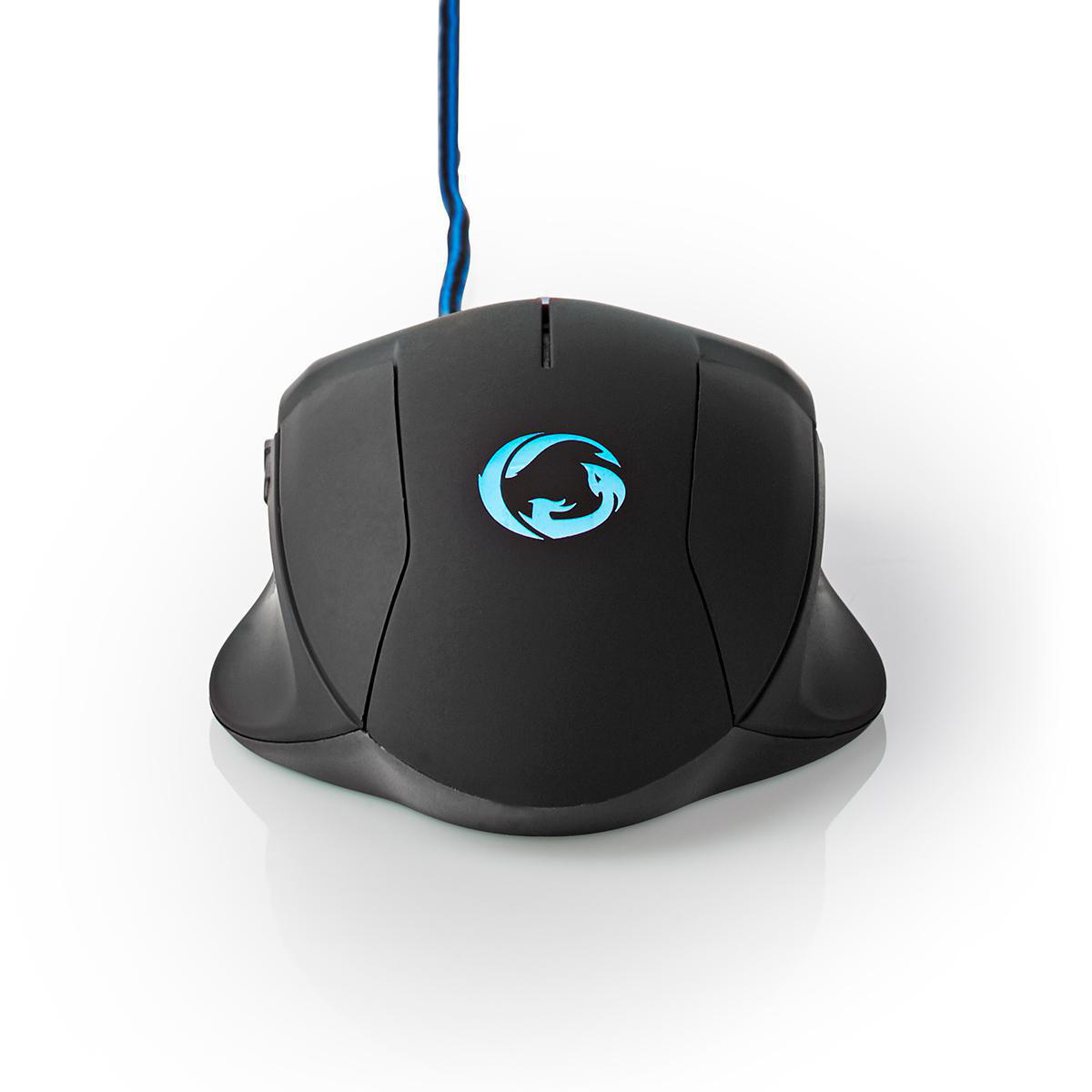 Nedis Gaming XYAQUL bedrade USB muis met 6 knoppen - 800-1600 DPI / zwart - 1,5 meter - Afbeelding 3