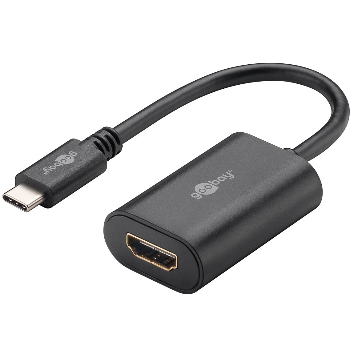 Goobay USB-C naar HDMI 4K 60Hz adapter / zwart - 0,20 meter - Afbeelding 2
