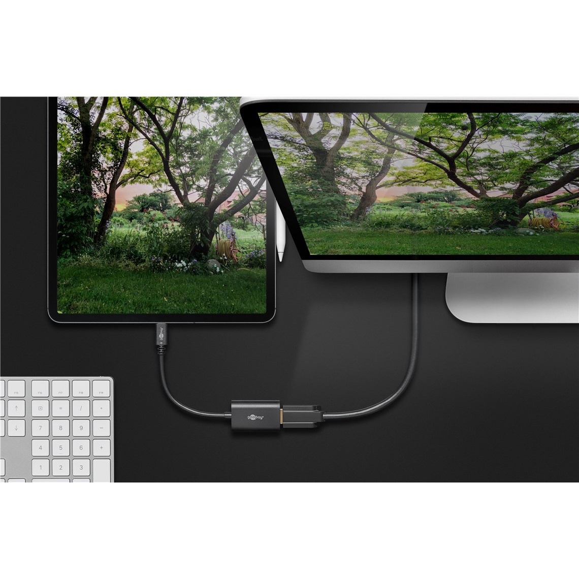Goobay USB-C naar HDMI 4K 60Hz adapter / zwart - 0,20 meter - Afbeelding 4