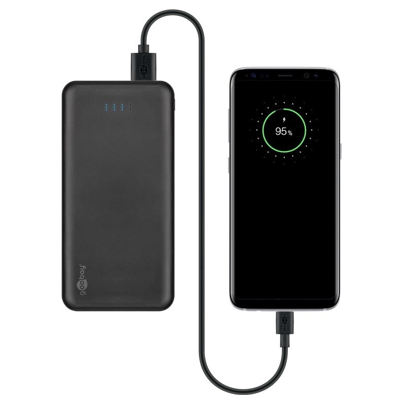 Goobay Powerbank Slimline met 2x USB-A (max. 2A) - 10.000 mAh / zwart - Afbeelding 5
