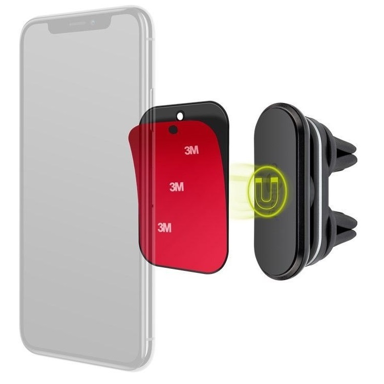 Goobay luchtrooster autohouder met magneet voor smartphones / zwart - Afbeelding 5