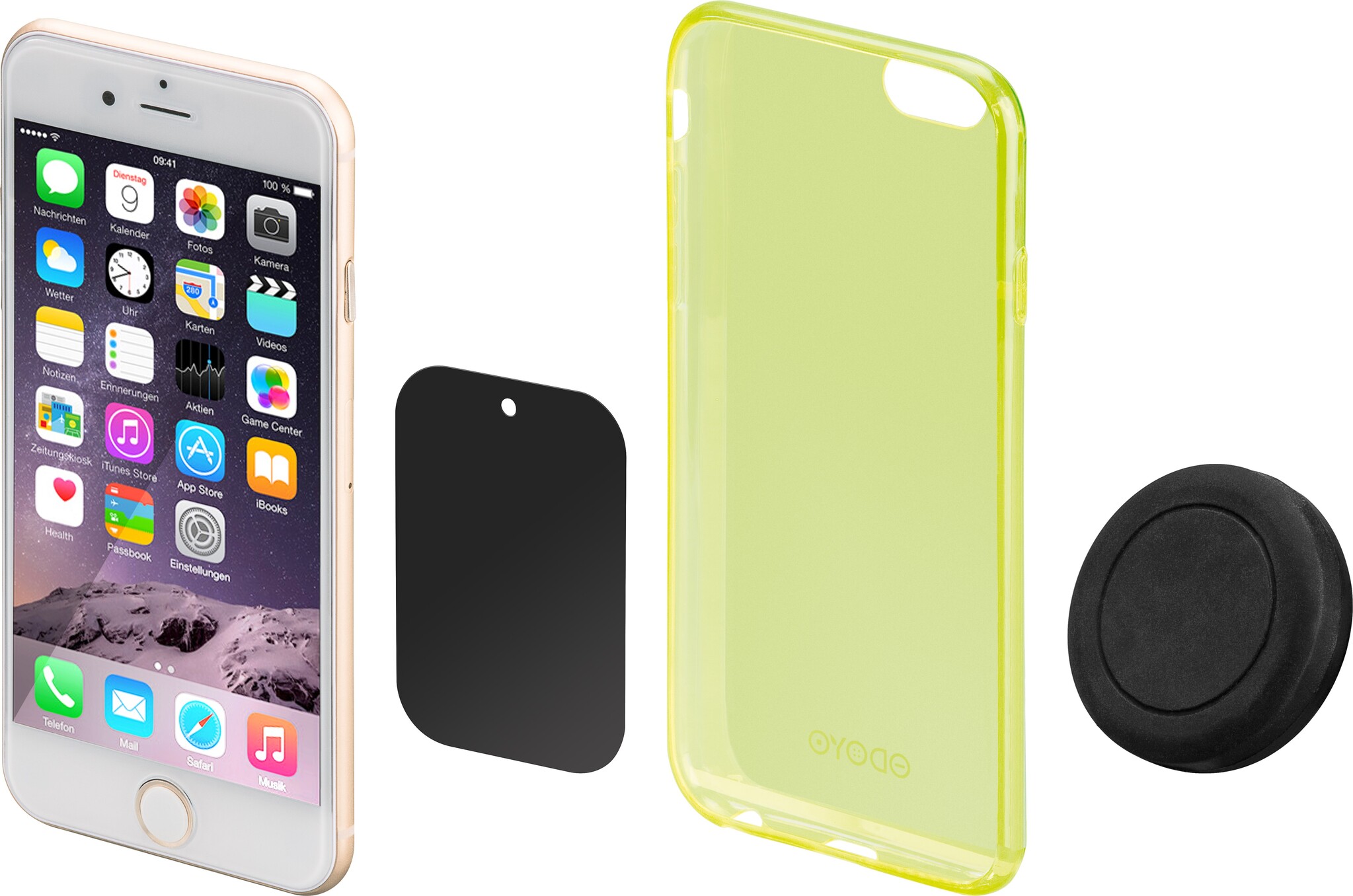 Goobay luchtrooster autohouder met magneet voor smartphones / zwart - Afbeelding 2