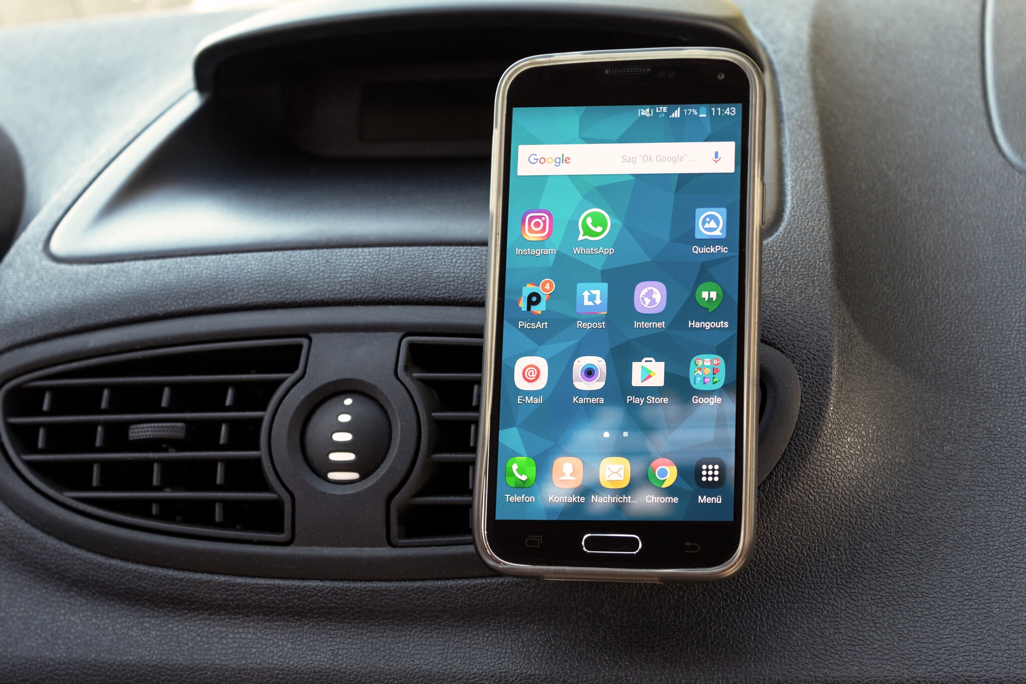 Goobay luchtrooster autohouder met magneet voor smartphones / zwart - Afbeelding 4
