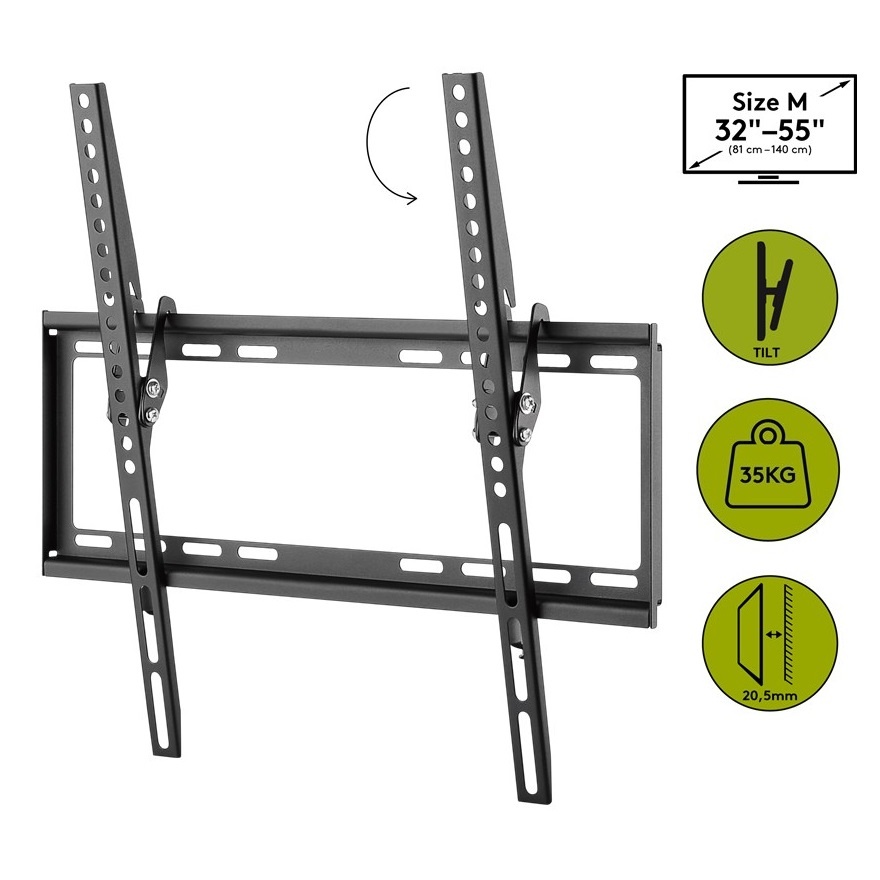 Goobay Basic series Tilt M muurbeugel voor schermen tot 55 inch / kantelbaar - Afbeelding 6