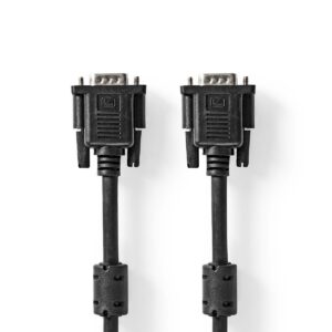 VGA-Kabel | VGA Male | VGA Male | Vernikkeld | Maximale resolutie: 1024x768 | 3.00 m | Rond | ABS | Zwart | Doos