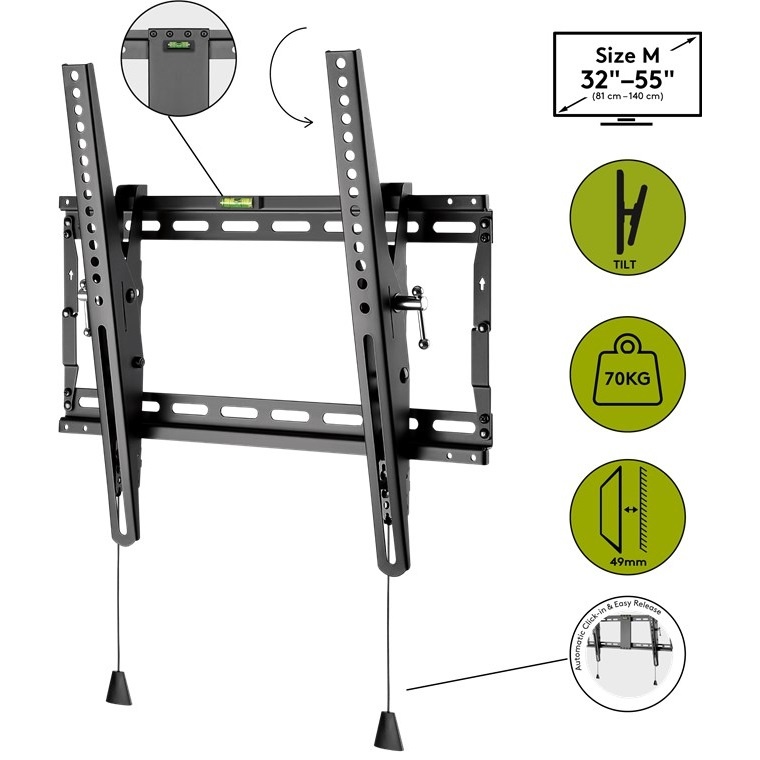Goobay Pro series Tilt M muurbeugel voor schermen tot 55 inch / vast - Afbeelding 8