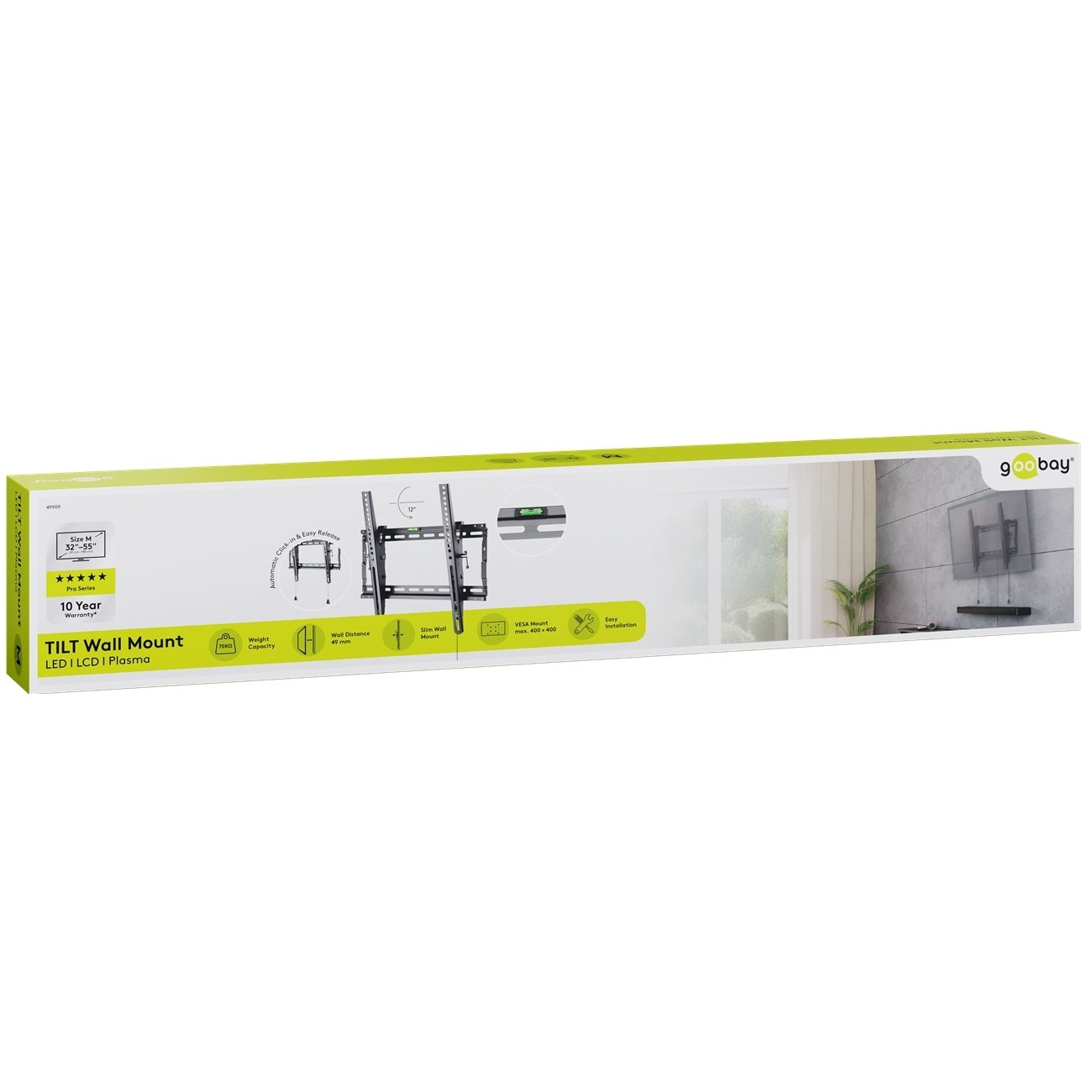 Goobay Pro series Tilt M muurbeugel voor schermen tot 55 inch / vast - Afbeelding 10