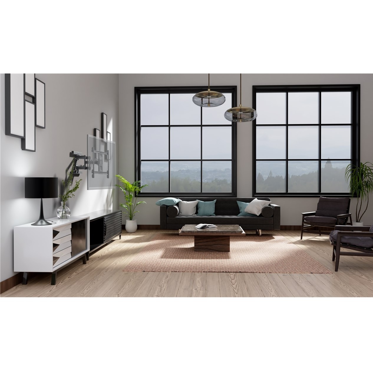 Goobay Pro series Full Motion L muurbeugel voor schermen tot 70 inch / 3 draaipunten - Afbeelding 8