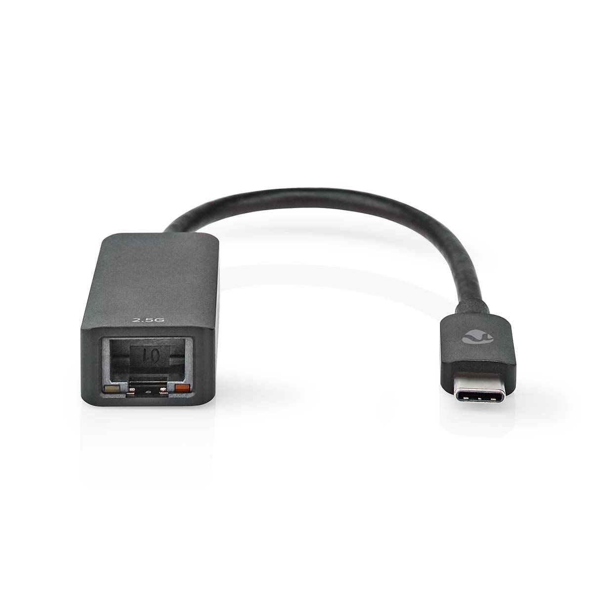 Nedis USB-C naar RJ45 2,5 Gigabit Ethernet LAN adapter - USB3.0 / zwart - 0,20 meter