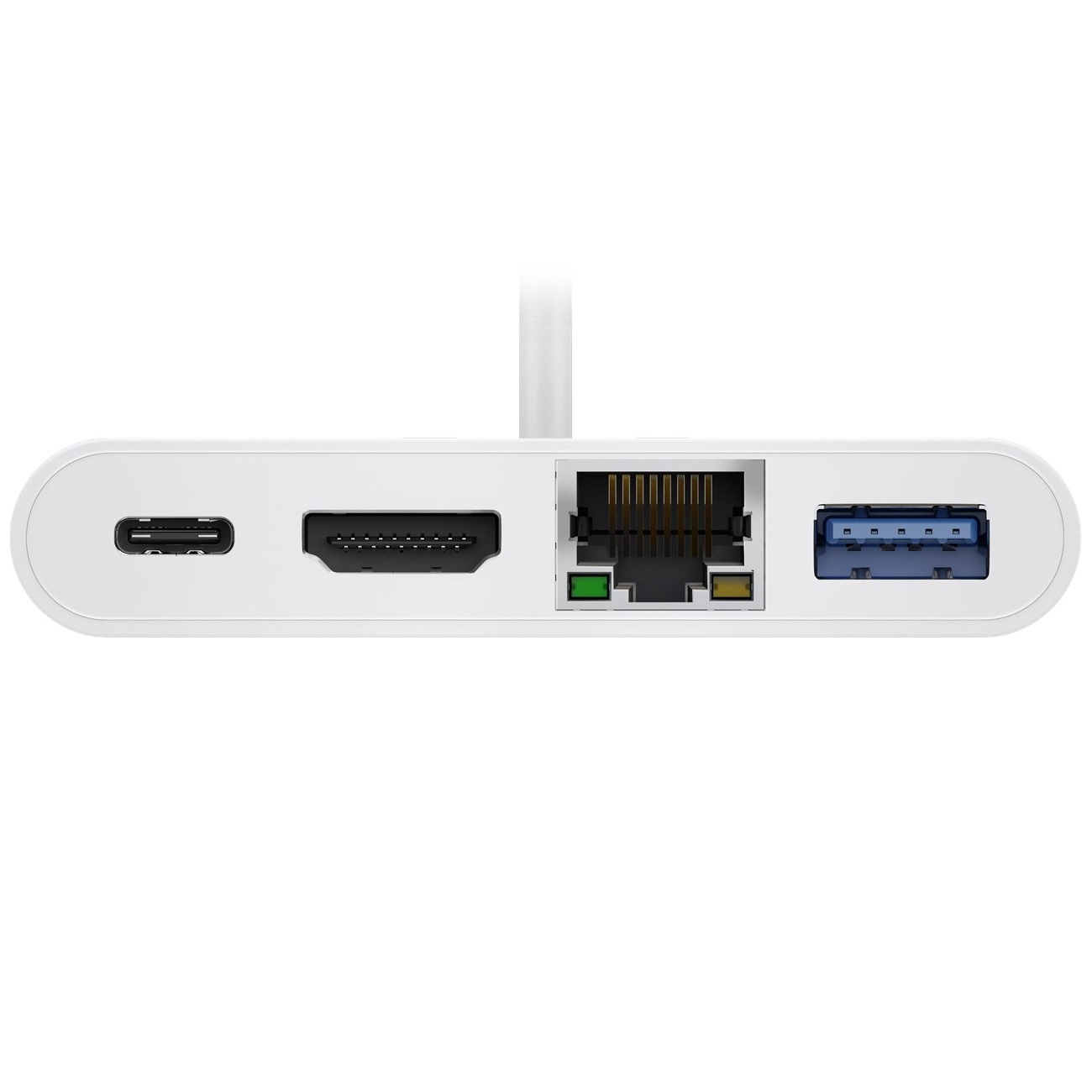 Goobay USB-C naar HDMI 4K 30Hz, USB-A, USB-C PD 60W en RJ45 adapter / wit - 0,15 meter - Afbeelding 3