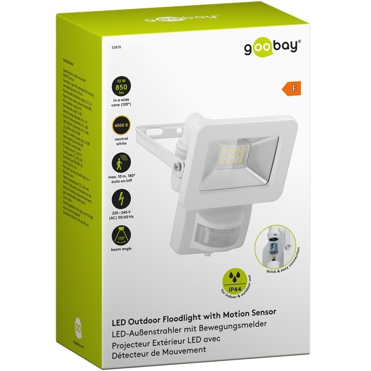 Goobay LED-schijnwerper met bewegingssensor voor buiten - 10W / wit - Afbeelding 9