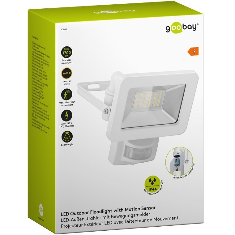 Goobay LED-schijnwerper met bewegingssensor voor buiten - 20W / wit - Afbeelding 9