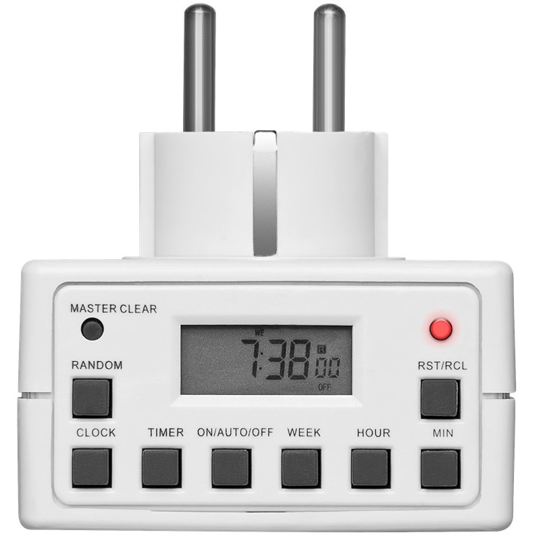Goobay compacte tijdschakelklok set van 2 stuks - digitaal (10 programma's per week) - voor binnen / wit - Afbeelding 2