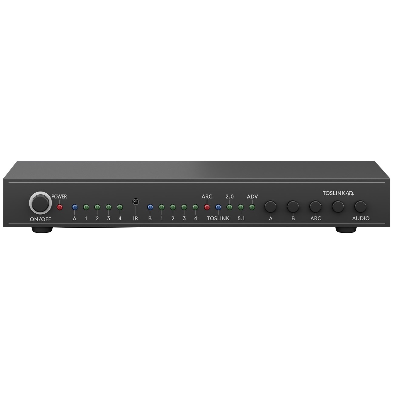 Goobay HDMI matrix schakelaar 4 naar 2 met audio extractor en ARC converter - HDMI1.4 (4K 30Hz) / zwart - Afbeelding 3