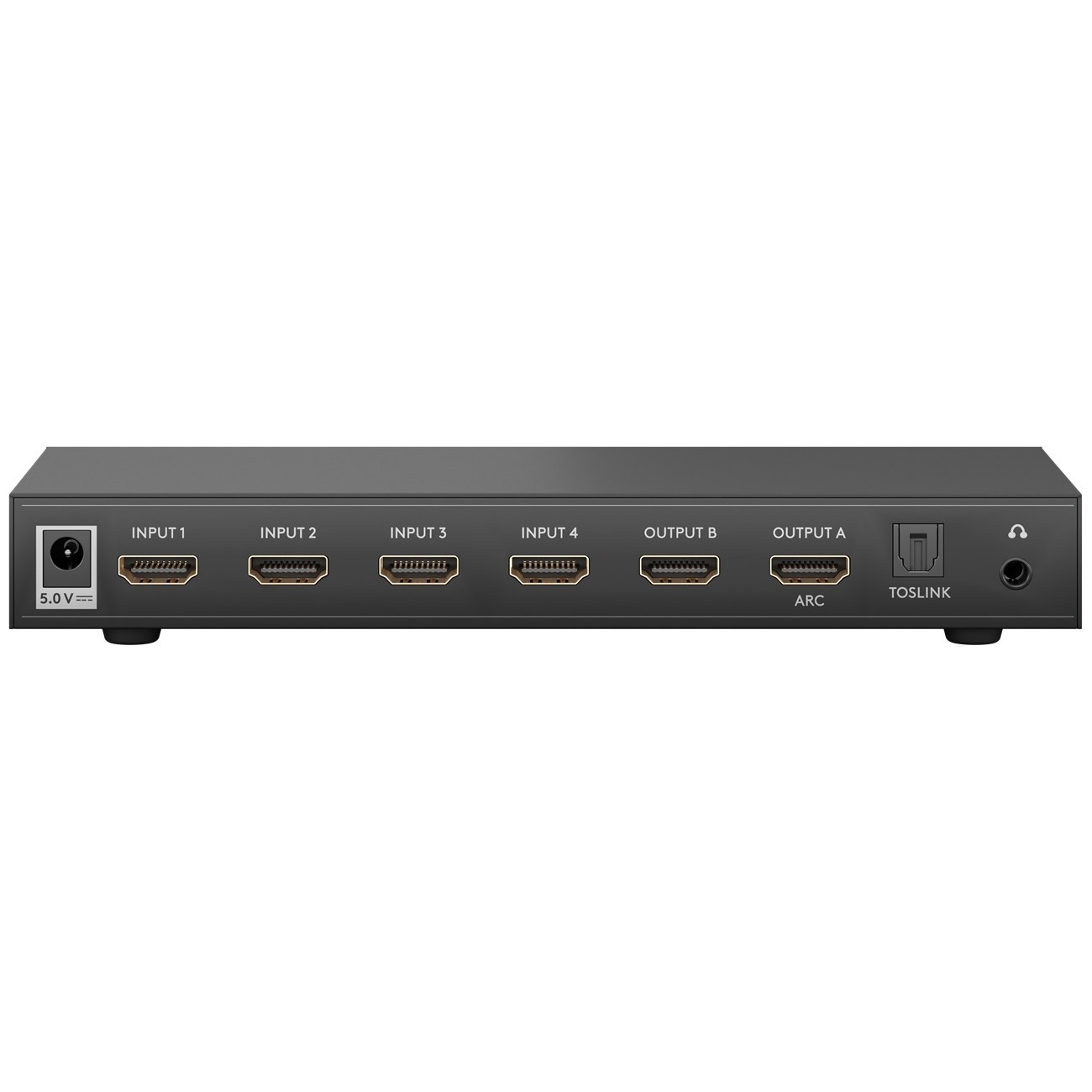 Goobay HDMI matrix schakelaar 4 naar 2 met audio extractor en ARC converter - HDMI1.4 (4K 30Hz) / zwart - Afbeelding 4