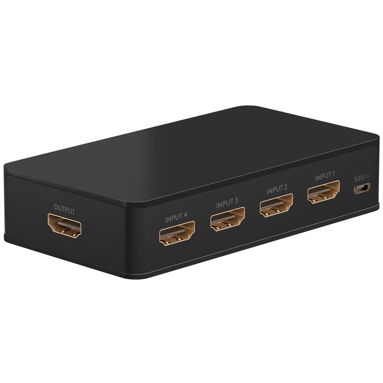 Goobay HDMI schakelaar 4 naar 1 met afstandsbediening - HDMI2.0 (4K 60Hz + HDR) / zwart - Afbeelding 2