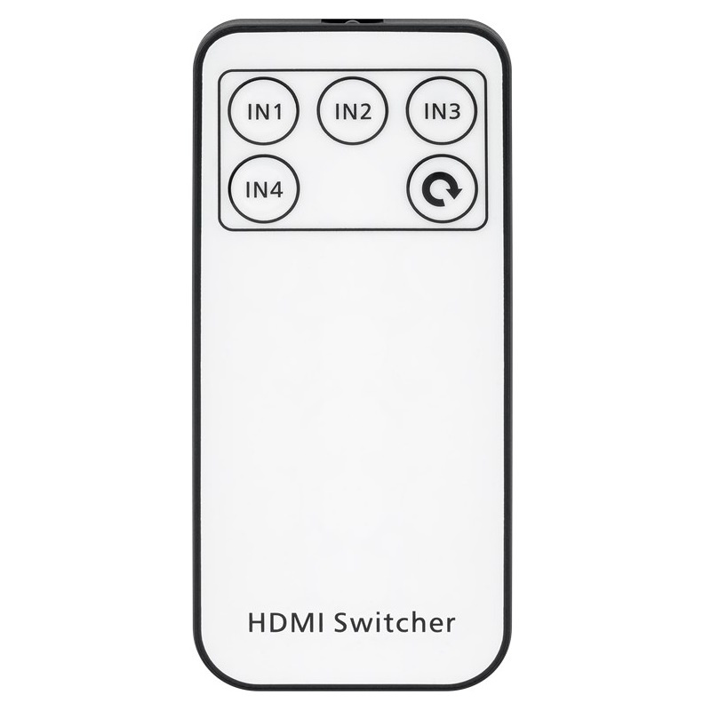 Goobay HDMI schakelaar 4 naar 1 met afstandsbediening - HDMI2.0 (4K 60Hz + HDR) / zwart - Afbeelding 4