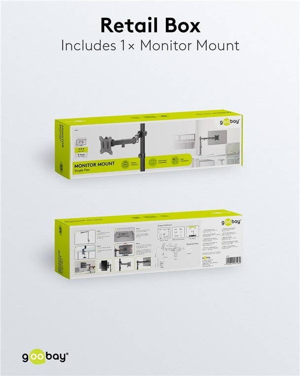 Goobay bureaubeugel voor monitoren tot 32 inch | full motion - Afbeelding 10