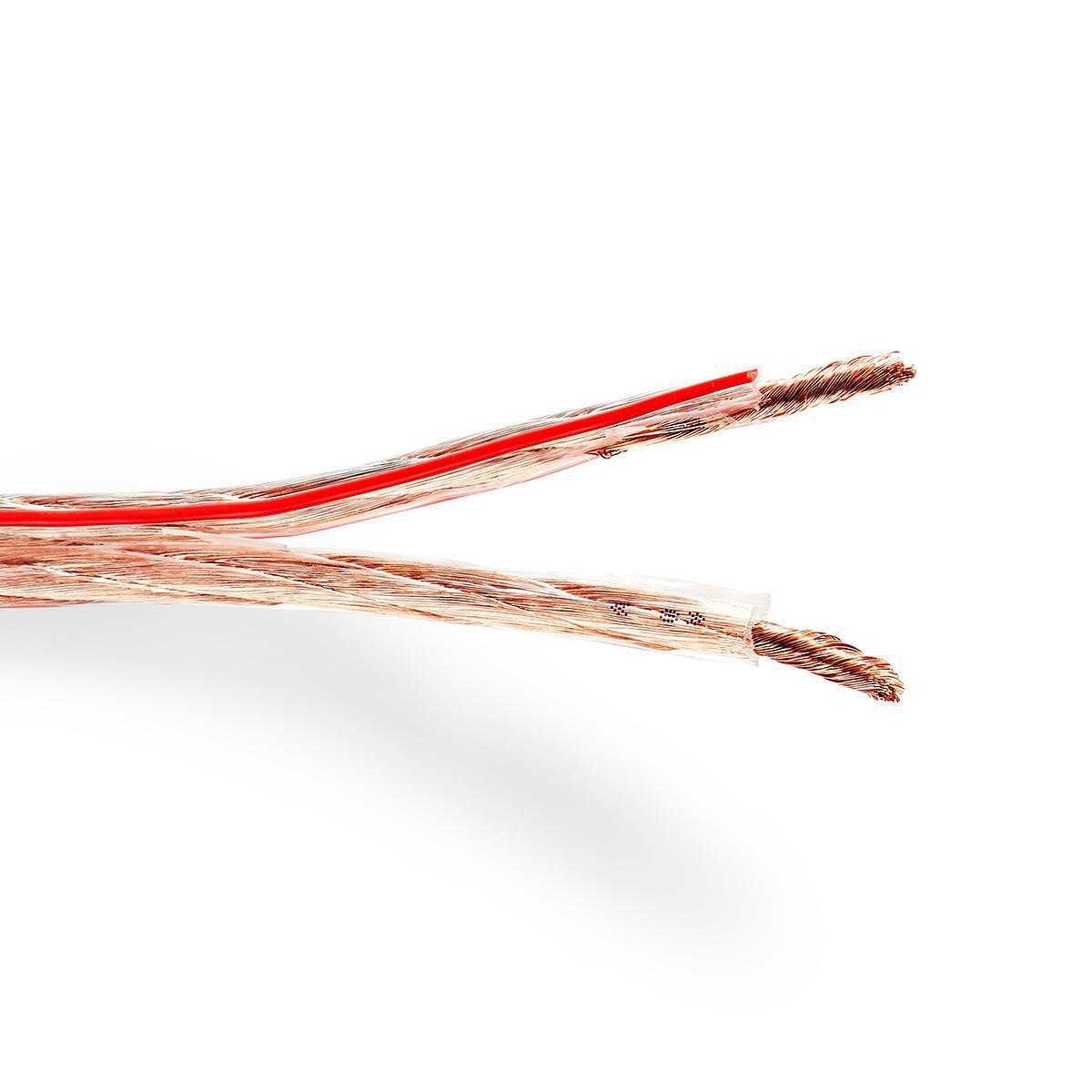 Nedis luidspreker kabel (CU koper) - 2x 6,00mm² / transparant - 1 meter