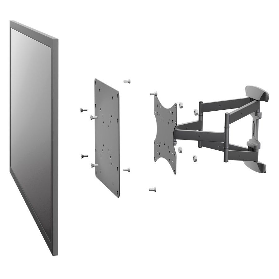 Goobay VESA-adapter VESA 50, 75 en 100 (beugel) naar VESA 200/100 en 200 (scherm) / zwart - Afbeelding 3