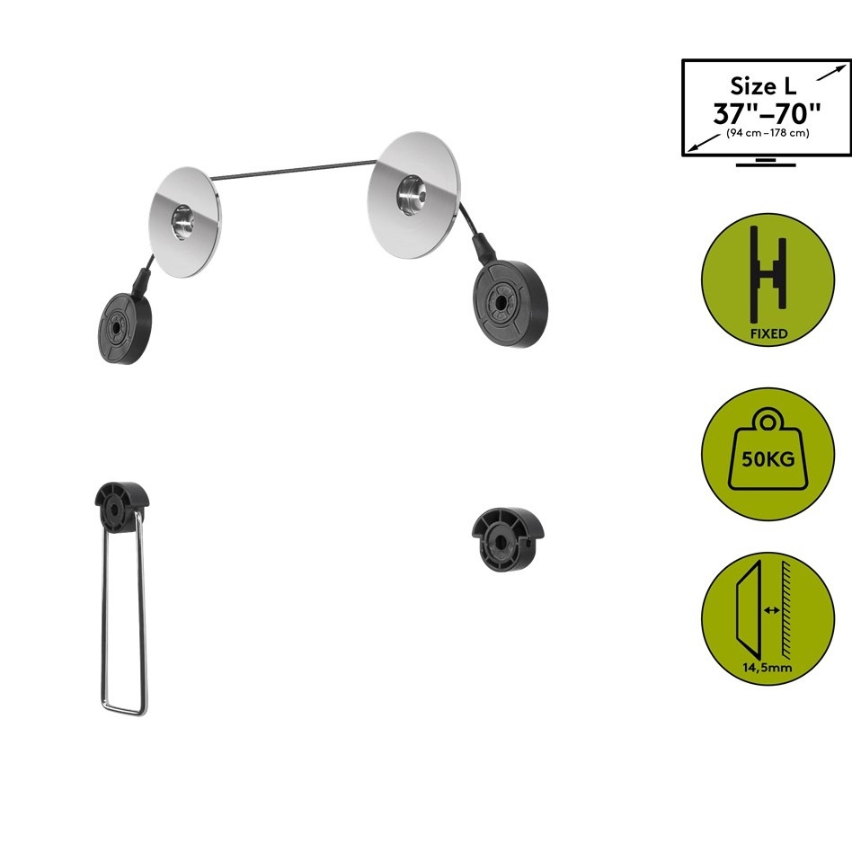 Goobay Universal Fixed L muurbeugel voor schermen tot 70 inch / vast - Afbeelding 5